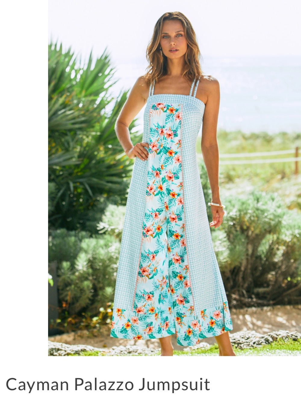 🌴✨ Cabana Life Cayman Palazzo Jumpsuit XL Tropical Vibes 🌺
